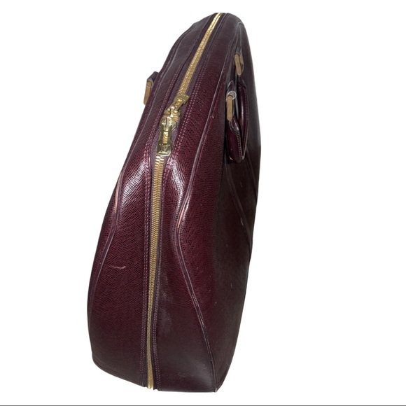 ✨ Vintage Louis Vuitton Burgundy Pebble Leather Luggage Bag ✨ - Picture 3 of 9